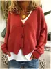 Popular Europeo y Americano Amazon 2026 Transfronterizo Suéter Holgado Cardigan Tejido Deseo para Mujer Ebay Casual Otoño e Invierno Algodón
