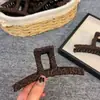 Pinza para el pelo con lazo de estampado de leopardo estilo coreano para mujer, Pinza grande de tela de alta gama para la parte posterior de la cabeza, Accesorio para el pelo tipo pinza de tiburón