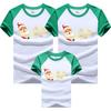Ropa para niños 2022 manga corta al por mayor nueva manga corta padre-hijo verano camiseta de algodón manga raglán Feliz Navidad enterizo entrega