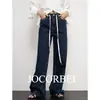 JocorbeiEstilo Dinero Viejo PerezosoModa Retro Lavado Pierna Ancha Suelto Recto Jeans