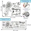 Adesivos de Parede Inspiradores em Inglês Esboço Girassol Borboleta Adesivos de Parede Autoadesivos Quarto Sala de Estar Parede de Fundo Adesivos Decorativos