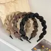Elegante diadema de peine plisado de lunares para mujer, de alta gama, elegante, moderno, voluminoso, accesorio para el cabello de diadema de corona alta