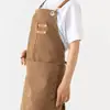 Comercio exterior exportación transfronteriza Amazon delantal de trabajo de lona engrosada jardinería cocina repostería cerámica ropa de trabajo para hombres y mujeres