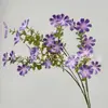 Flores artificiais de verão, flores cosmos, pequenas flores silvestres, margaridinhas, flores artificiais decorativas, buquê de casamento fresco
