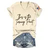 Top de cuello en V para mujer de verano con un diseño elegante, Camiseta de punto de manga corta con doble estampado, Popular top casual de manga corta para mujer de verano