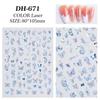 Pegatinas de uñas láser con mariposas doradas para uñas al por mayor transfronterizas, pegatinas 3D para uñas, pegatinas estéreo para uñas DH671