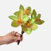 Flores Artificiales de Orquídea Cymbidium Simuladas Impresas en 3D Decoraciones de Escritorio para el Hogar Orquídeas Simuladas Ramilletes de Boda Flores Artificiales de Cymbidium