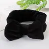 Diadema deportiva de coral fleece estilo coreano para el baño, banda para el pelo femenina, diadema de felpa con lazo para lavarse la cara y el maquillaje, tocado, venta al por mayor