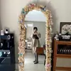 Transformación de Espejo de Mariposa Creativa Material de Papel Pera DIY Decoración de Borde de Espejo de Cuerpo Entero Espejo de Cuerpo Entero Ins Habitación