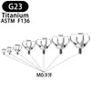 Aretes de titanio aleación ASTM-F136 con circonita para el cartílago de la oreja, directamente de la fábrica de Guangdong; Componentes de aretes de aleación de titanio ASTM-F136