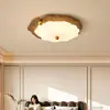 Lámpara de techo para dormitorio estilo vintage, color nogal retro, estilo wabi-sabi, luz floral creativa, nueva luz para habitación infantil que protege los ojos