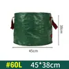 Saco para Folhas Impermeável Grande Capacidade Saco de Armazenamento de Jardim Pátio Externo Dobrável Folhas Caídas Ervas Daninhas Coleta de Resíduos Hortícolas Saco