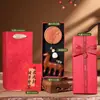 Set de Regalo Temático Rojo para Bodas para Recién Casados: Caja de Regalo Peine de Sándalo, Peine Masajeador con Cojín de Aire, Regalo Práctico para Mujeres, Recuerdo para el Cuidado de la Salud