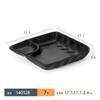 Vajilla de melamina A5 plato para olla caliente negro creativo plato para barbacoa barbacoa imitación porcelana plato rectangular para carne tazón comercial