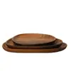 Plato de Semillas de Melón de Nogal Sudamericano Bandeja de Madera Maciza Estilo Japonés para Bocadillos Frutas Postres Bandeja de Madera de Acacia para Hornear Plato para Bocadillos