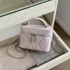 Bolsa de Corrente com Padrão de Diamante Estilo 2026 para Mulheres, Bolsa Quadrada Pequena de Mão Transversal Fashion, Bolsa de Ombro Versátil Estilo Chanel