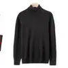 Otoño e Invierno Nuevo Suéter de Lana de Cuello Alto 100% Lana Pura Suéter para Hombre Estilo Engrosado para Hombre Capa Base Tejido de Punto Holgado