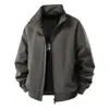 Enbu Primavera e Outono Novo Estilo Americano Tendência High Street Gola Alta Jaqueta Masculina Workwear Solta Cool Jaqueta de Baseball Casaco