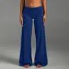 Pantalones de Pierna Ancha con Cintura Plegable Transfronterizos, Corte Holgado, Pantalones Rectos Adelgazantes, Pantalones Largos para Mujer para Deportes al Aire Libre, Fitness, Yoga