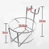 Soporte para caja de objetos punzocortantes de acero inoxidable, soporte redondo para caja de objetos punzocortantes, soporte para desinfectante de manos, soporte para vasos
