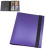 Libro de 9 bolsillos con correa negra para 360 tarjetas, libro de tarjetas de juego de estrellas, colección de tarjetas de juego de animación, libro de tarjetas al por mayor, 4 rejillas de palacio