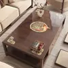 Nuevo Estilo Chino PVC Hueco Impreso Vidrio Suave Semitransparente Mesa de Café Sala de Estar Mantel Impermeable a Prueba de Aceite Lavable