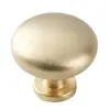 Aleación de Zinc Cobre Antiguo Dorado Cepillado Cajón Gabinete Puerta Mango Floral Grande Amarillo Agujero Único Tirador Redondo Minimalista Moderno