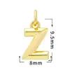 Accesorios de Joyería con Circonita Micro-Pavimentada, 26 Letras Brillantes, Baño de Oro Real de 18 Quilates, Collar, Accesorios de Colgante Pequeño