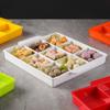 Melamina Celebridad de Internet Vajilla Plato de rejilla Jiugongge Plato para snacks Bandeja comercial Plato con divisiones Traje de acompañamientos para hot pot