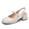 Sandalias Baotou para Mujer con Faldas, Nueva Ropa de Verano, Tacones Altos de Tacón Grueso Estilo Hada Francesa, Sandalias de Moda