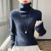 Popular Suéter Base de Cuello Alto para Otoño e Invierno para Mujer 2025 Nuevo Ajustado Tejido Interior Suave Suéter Negro de Cuello Alto