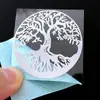Padrão Árvore da Vida Símbolo Adesivo de Metal Adesivo Traseiro para Celular Adesivo Decorativo Criativo para Laptop