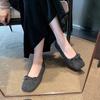 Zapatos Casuales Nuevos Estilo Celebridad de Internet para Otoño e Invierno para Mujer con Lazo, Zapatos Cómodos de Suela Blanda Tipo Abuela, Zapatos de Tacón Grueso de Gama Alta Individuales para Mujer