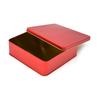 Ventas Directas de Fábrica Caja de Galletas de Hojalata Tiramisú Caja de Hierro Cuadrada Roja Comida Postre Caja de Lata