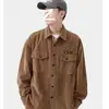 Camisa de manga larga para hombre con cuello estilo americano, nuevo modelo de primavera y otoño, corte holgado, diseño único, top casual versátil y moderno