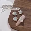 Taladro de pila de mariposa decoración de diamante para manicura explosión de red roja Shi Yue cara redonda cuadrada perla terminada joya de taladro de pila para mano