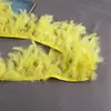 Directo de fábrica pieza de rasgar fuego tela de plumas accesorios hechos a mano diy ropa falda plumas decorativas venta al por mayor