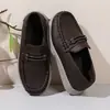 Mocasines Estilo Británico para Niños Novedad Primavera y Otoño 2026 Zapatos de Cuero Negro Zapatos Casuales de Suela Blanda para Rendimiento