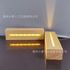 Promoción de fábrica base larga de madera maciza lámina acrílica de cristal luz nocturna led artesanías de madera adornos creativos