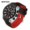 Reloj de Cuarzo para Hombre de Moda Popular Transmisión en Vivo Marca Sanda Casual y Versátil Tres Ojos Seis Agujas Luminoso Resistente al Agua Reloj para Hombre