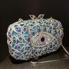 Bolsa de noite Olho de Diamante Horizontal fornecimento transfronteiriço Bolsa quadrada pequena com incrustação de diamantes bolsa clutch quadrada horizontal para banquete com diamantes em toda a superfície Bolsa feminina