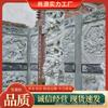 Columna de dragón de jade blanco instalación diseño libre columna cultural talla de piedra columna placa de doble dragón fábrica cabello lacio decoración cuadrada Han