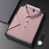 Camisa polo de manga corta para hombre, fresca y transpirable, nueva moda de verano, camiseta fina casual para hombres jóvenes y de mediana edad