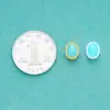 Prata de Lei S925 Estilo Ins Incrustado Amazonita Contas Espaçadoras Ovais DIY Colar de Cristal com Contas Acessórios de Prata