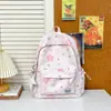 Mochila fufu de leite estrela azul claro coração doce de cura estilo menina para meninas do ensino fundamental e médio mochila de ensino médio