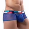 Ropa interior de hombre al por mayor perspectiva de rendimiento malla ultra fina bolsa cintura baja U convexa borde ancho calzoncillo pequeño talla grande E076B