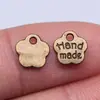 8mm 0.3g multicolor DIY aleación accesorios para joyería letra inglesa colgante hecho a mano