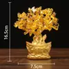 Árbol de la Fortuna de Cristal Lingote de Oro Adorno de Árbol de Cristal Adorno de Resina Decoración de Entrada de Gabinete de Vino Regalo de Apertura Al por Mayor