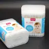 150 Palitos de Bambu com Pontas Rosqueadas, Cotonetes de Algodão para Bebê com Pontas Pequenas, Cotonetes Portáteis para Banho e Pedicure, Produtos para Limpeza de Ouvido para Crianças