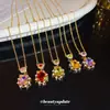Set de Pulsera, Pendientes y Collar de Zirconia con Baño de Oro Real de 18 Quilates Cadena para Clavícula de Moda Lujo Accesible Collar de Gama Alta